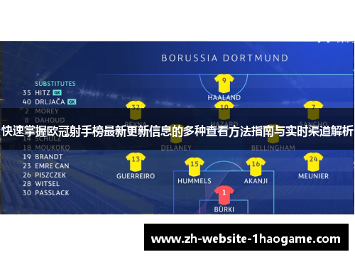 快速掌握欧冠射手榜最新更新信息的多种查看方法指南与实时渠道解析